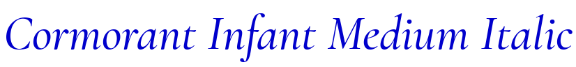 Cormorant Infant Medium Italic police de caractère